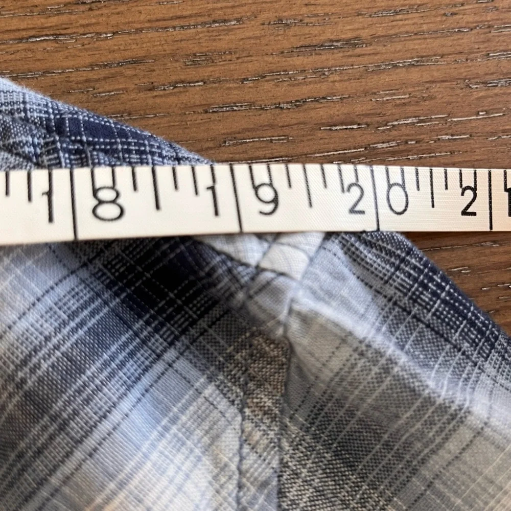 Levi's Men's Blue Plaid‎ Button-Up Western Shirt